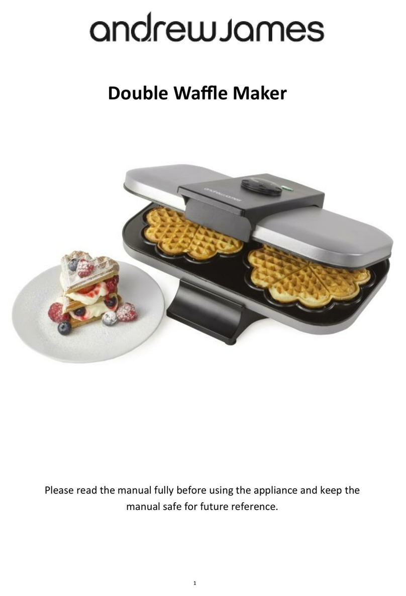 Andrew James Double Waffle Maker instruction manual