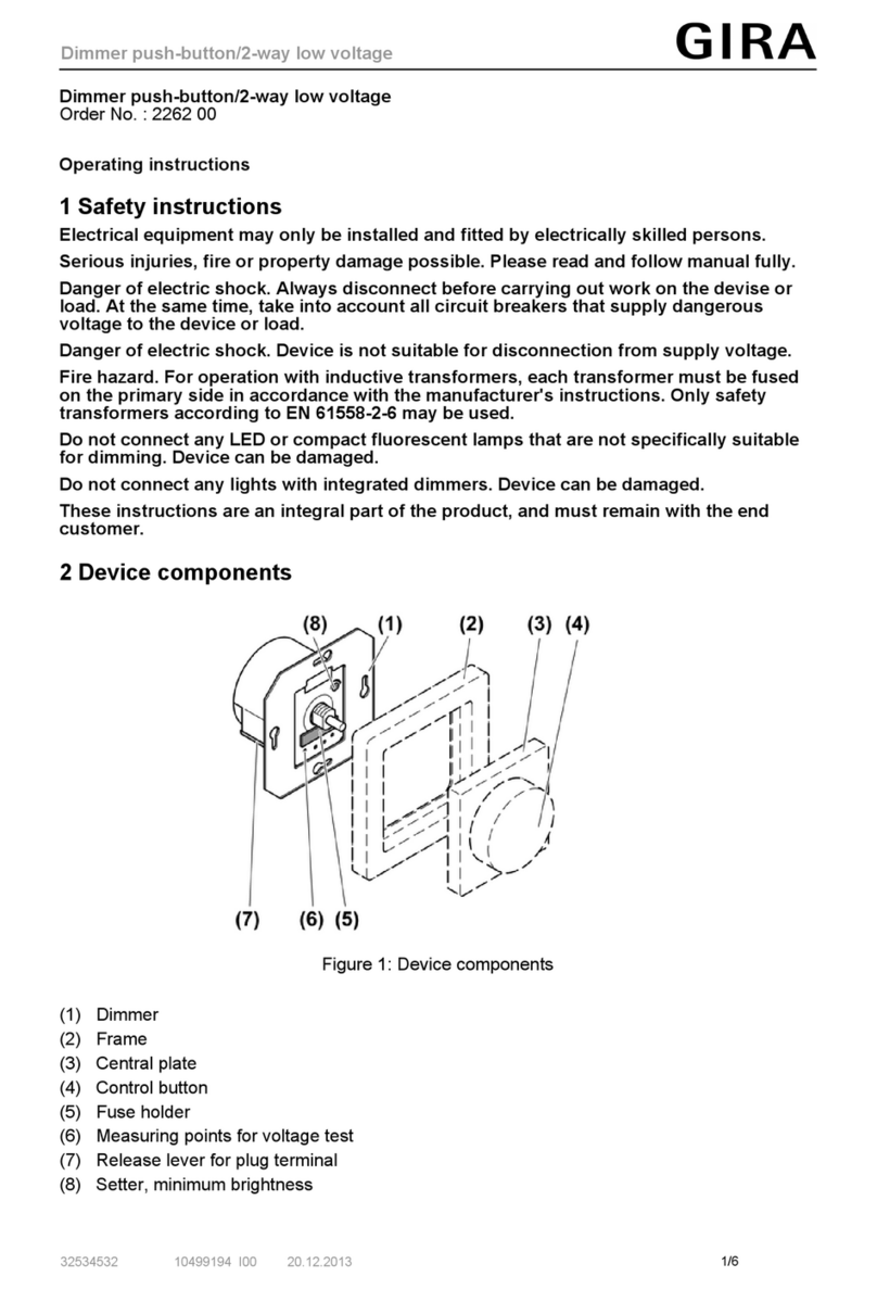 Gira push-button/2-way low voltage User manual