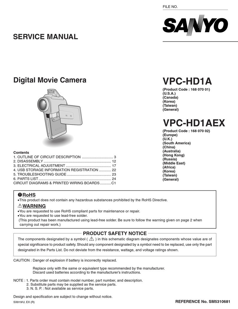 Sanyo VPC-HD1A Service manual