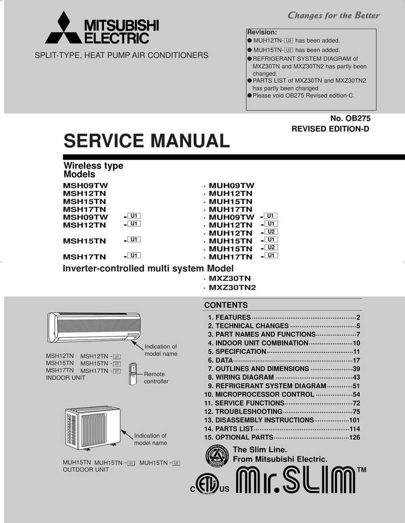 Mitsubishi Electric MSH09TW User manual