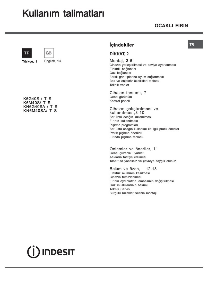 Indesit K6G40S / T S operating instructions