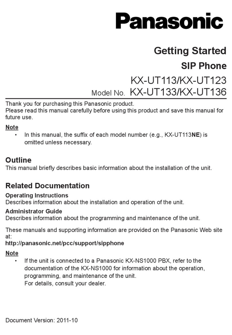 Panasonic KX-UT113 Getting started