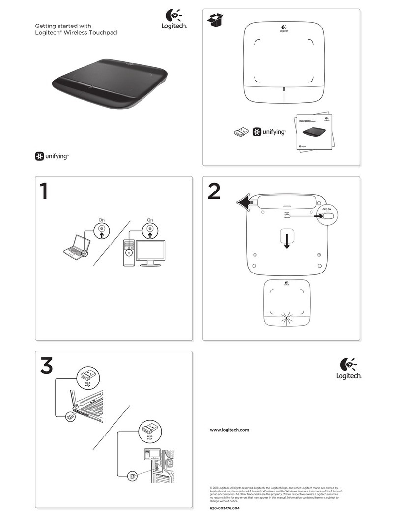 Logitech Wireless Touchpad User manual