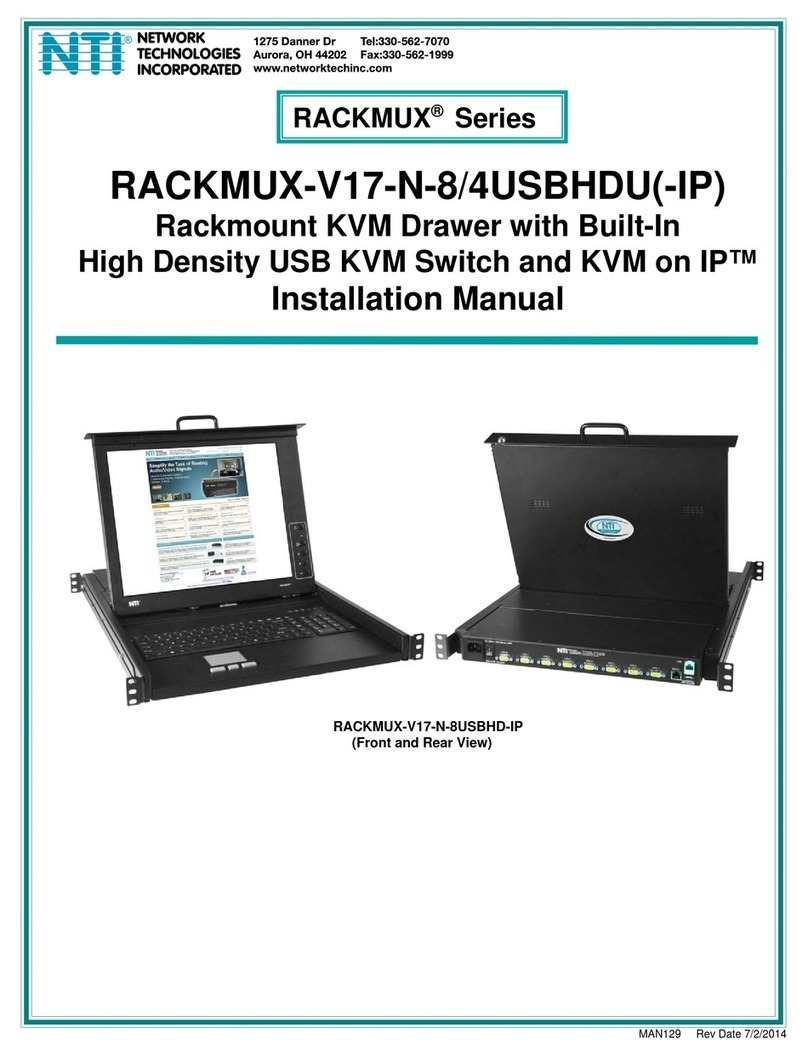 NTI RACKMUX-V17-N-8/4USBHDU-IP User manual