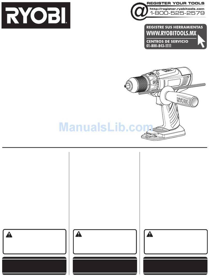 Ryobi P213 User manual