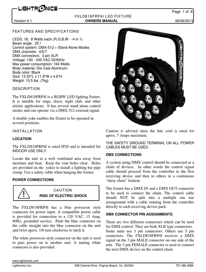 Lightronics FXLD818FRP4I User manual
