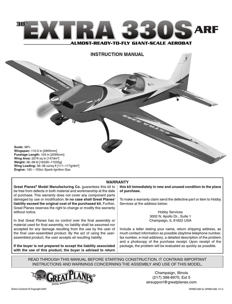 GREAT PLANES Extra 330S ARF instruction manual