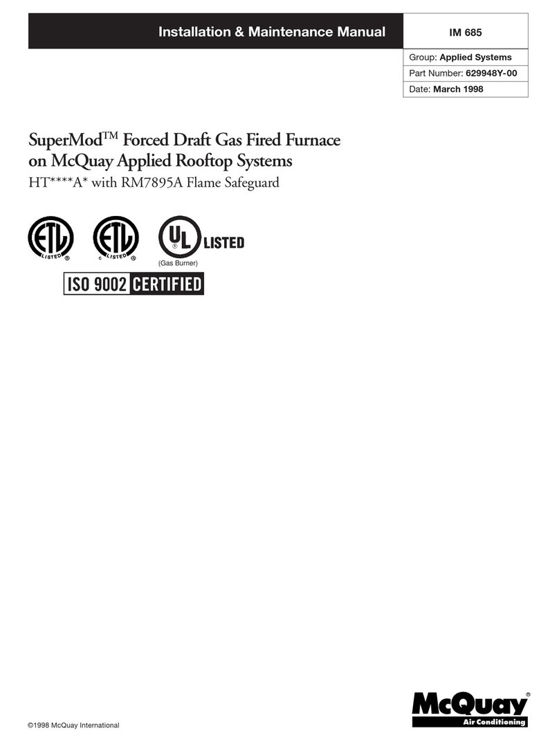 McQuay IM 685 Installation & maintenance manual