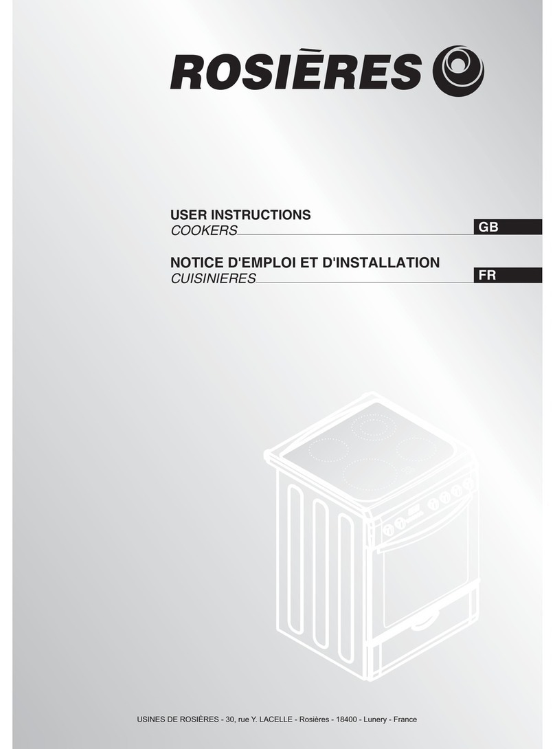 ROSIERES cooker User instructions
