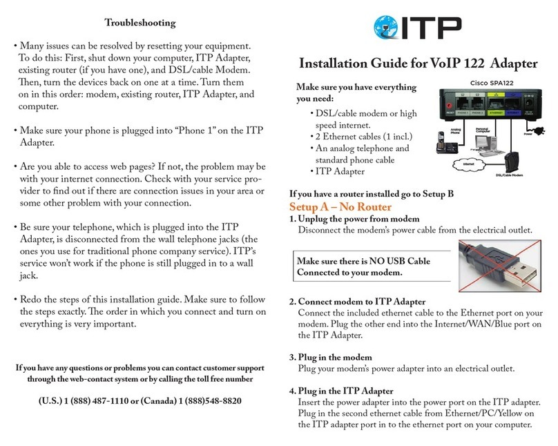 ITP 122 User manual