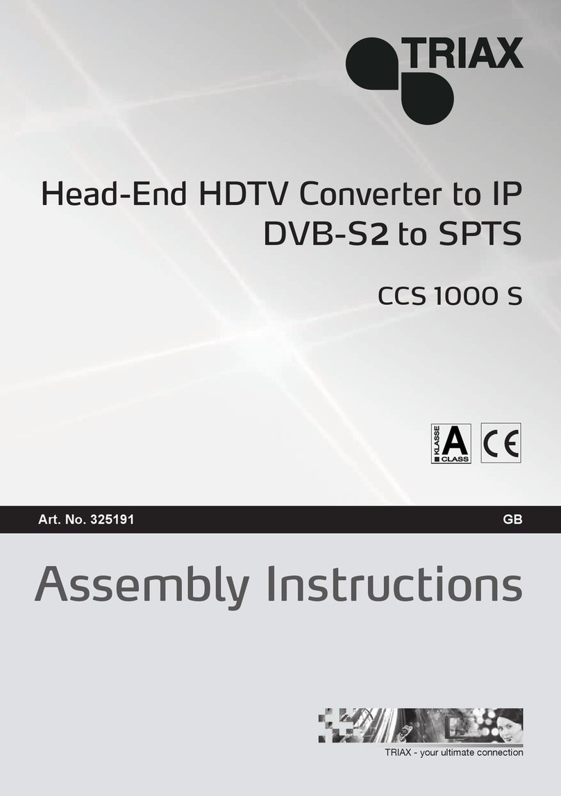 Triax CCS 1000 S Assembly instructions