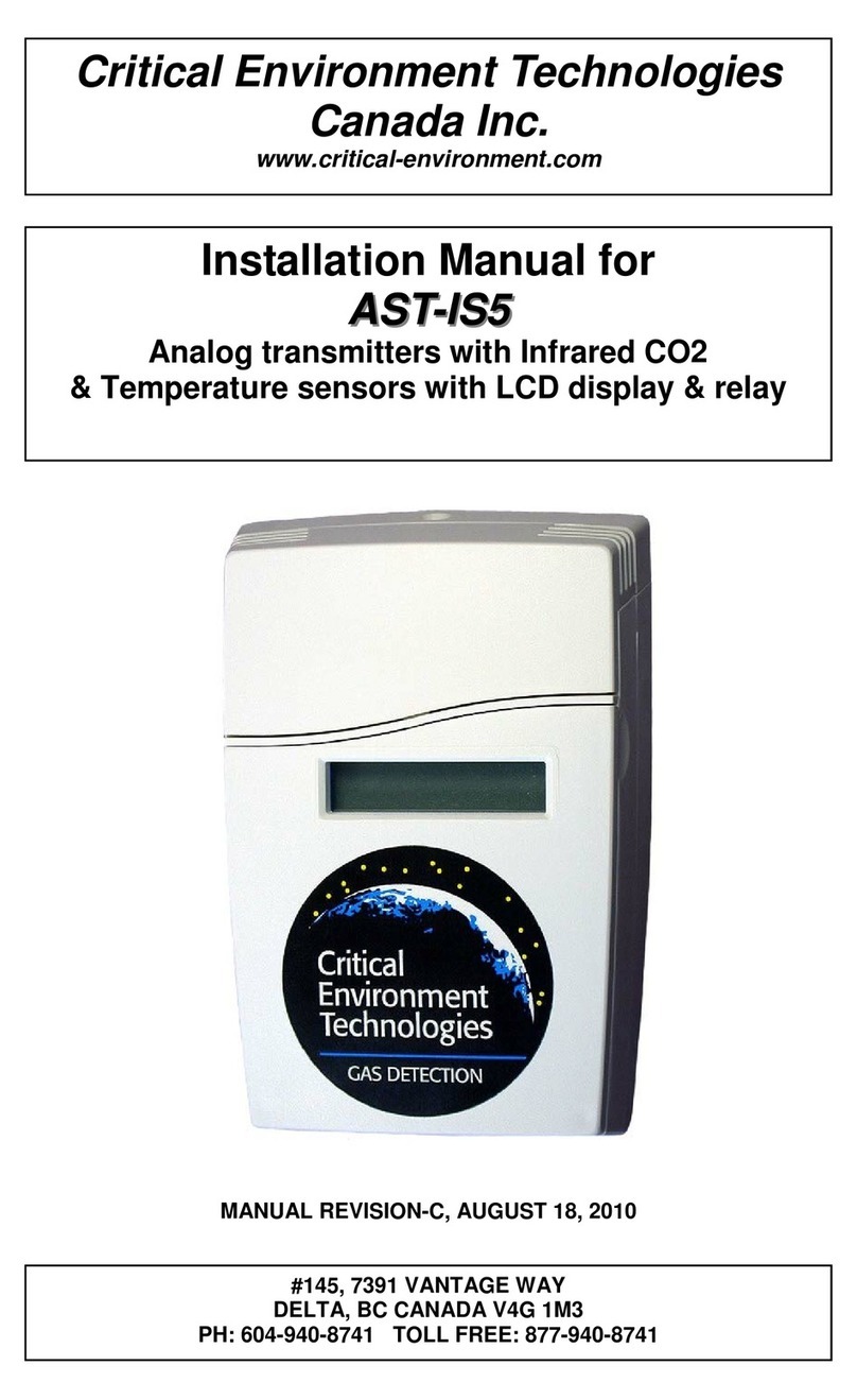 Critical Environment Technologies AST-IS5 installation manual