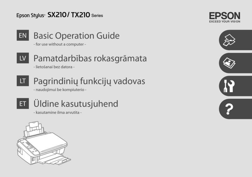 Epson Stylus SX210 Series Assembly instructions