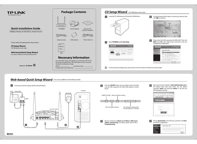 TP-Link TD-W8968 User manual