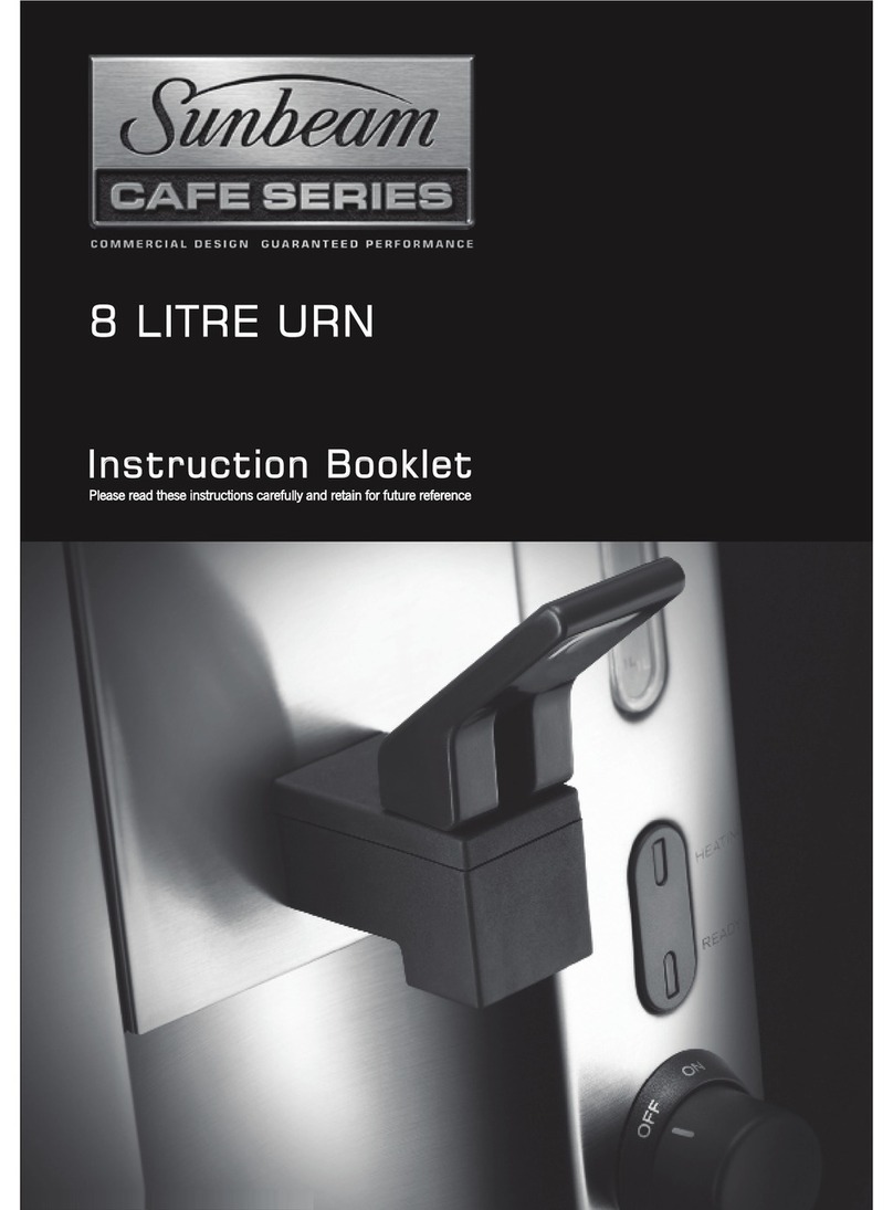 Sunbeam Cafe Series User manual