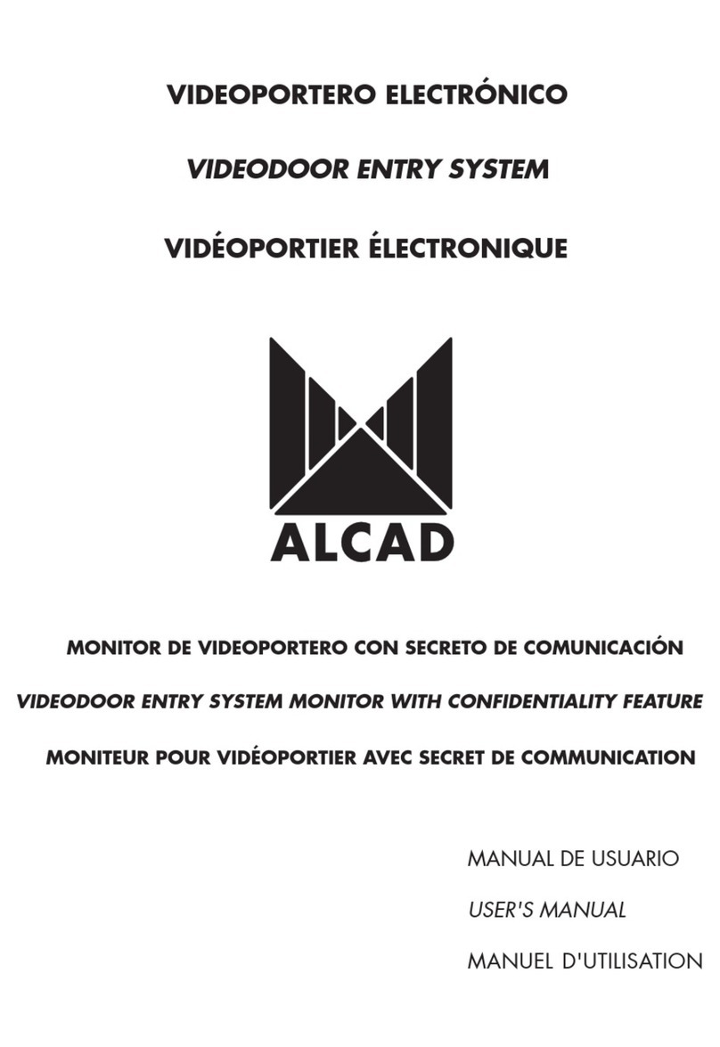 Alcad VIDEODOOR ENTRY SYSTEM User manual