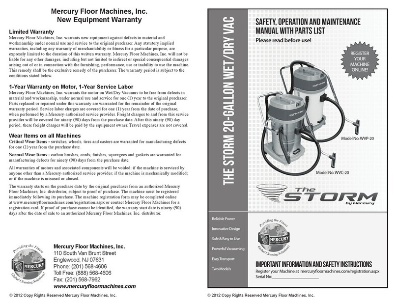 Storm the storm WVC-20 Safety, operation and maintenance manual with parts list