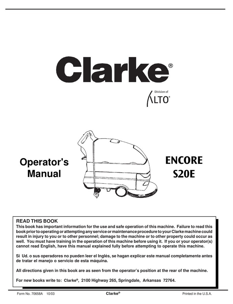 Clarke Encore S20E User manual