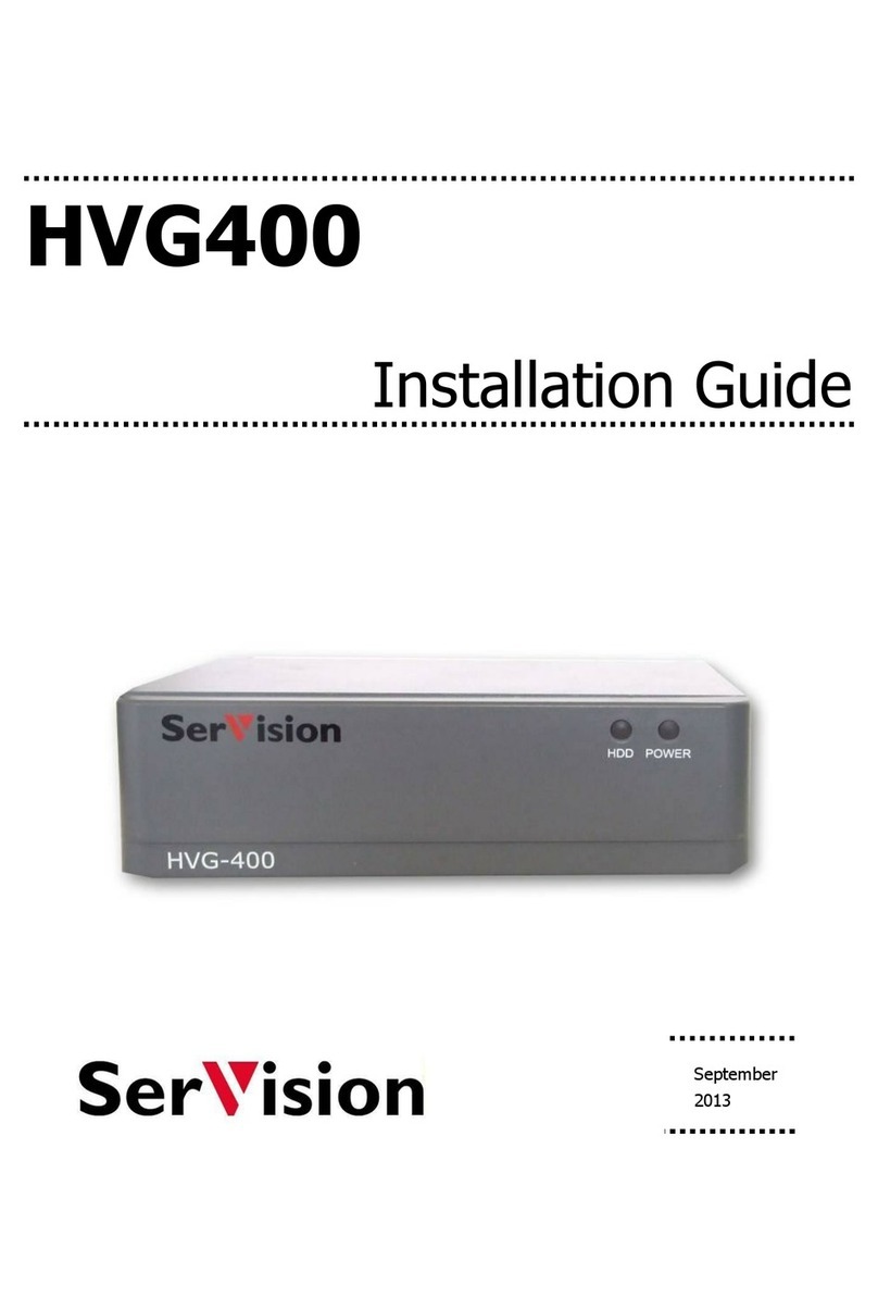 SerVision HVG400 User manual
