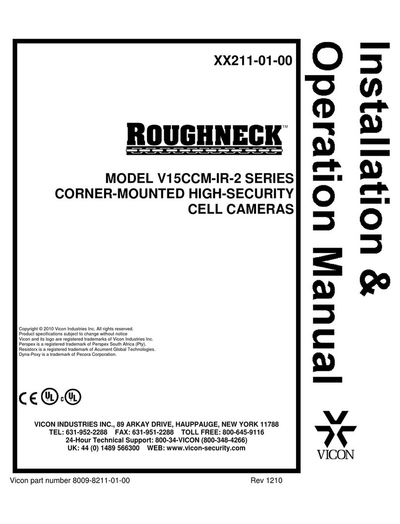 Vicon V15CCM-IR-2 Series Rouchneck Installation & operation manual