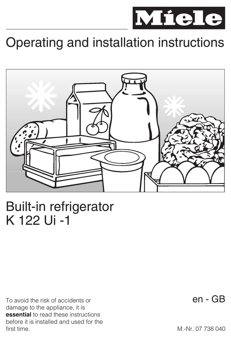 Miele K 122 Ui -1 Operating and installation instructions