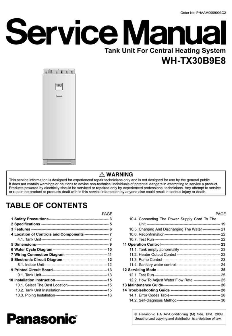 Panasonic WH-TX30B9E8 User manual