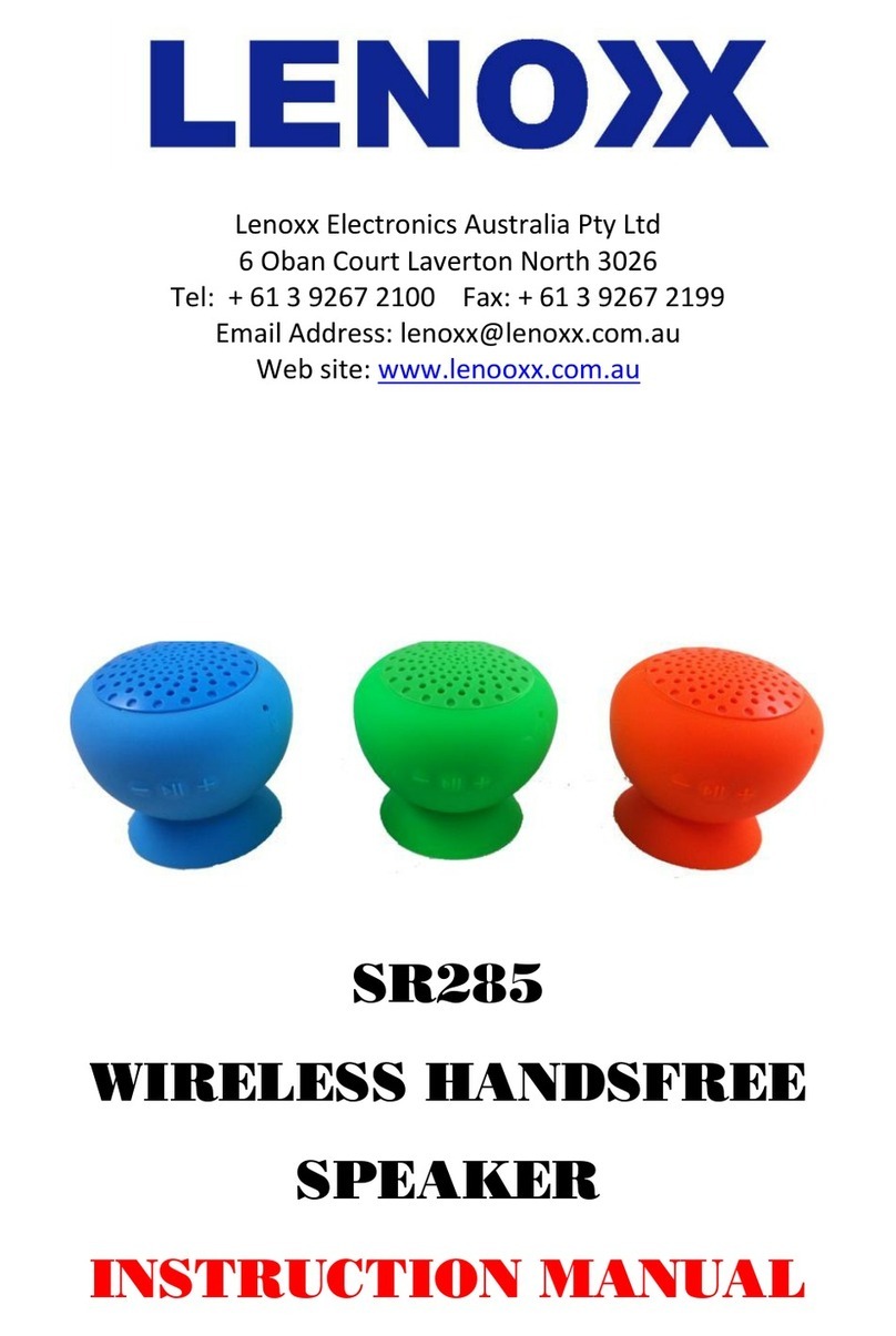 Lenoxx SR285 instruction manual
