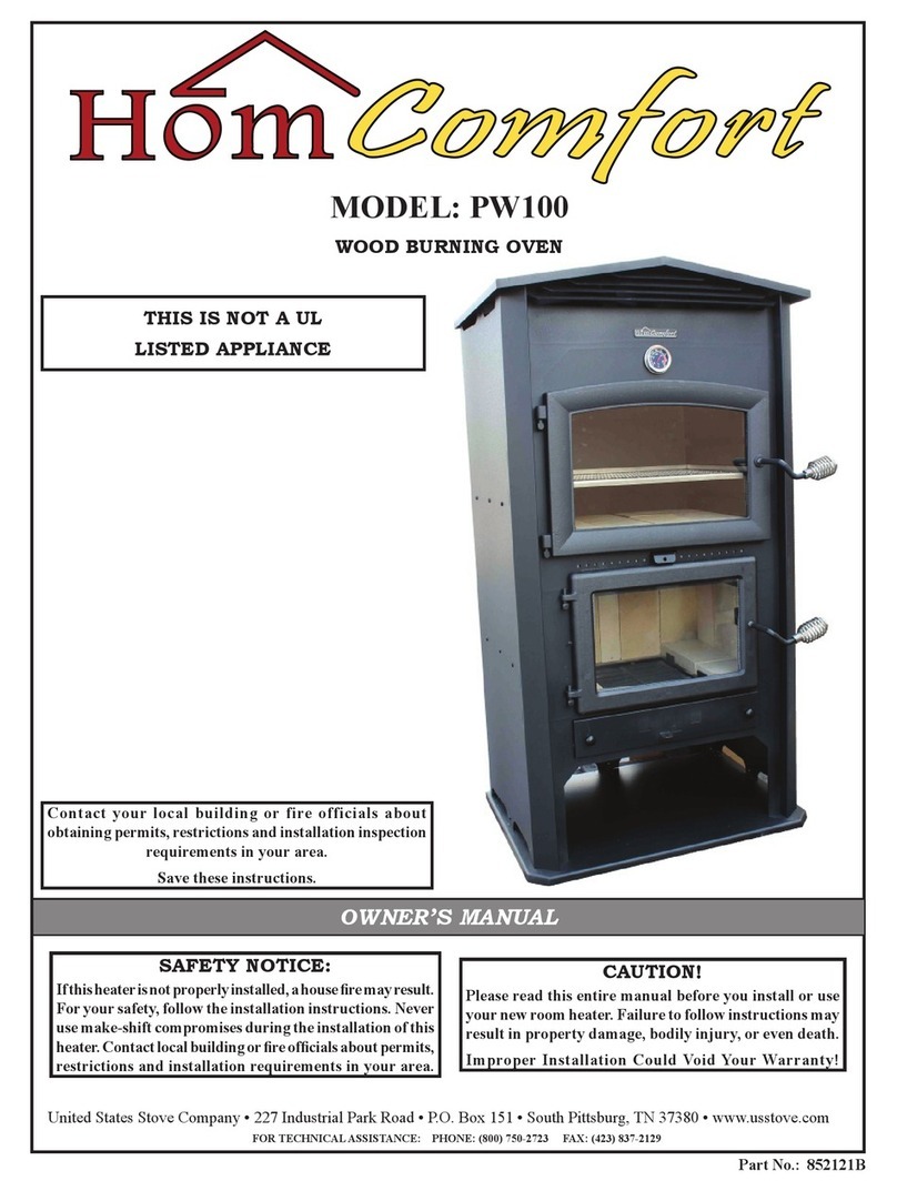 HomComfort PW100 owner's manual