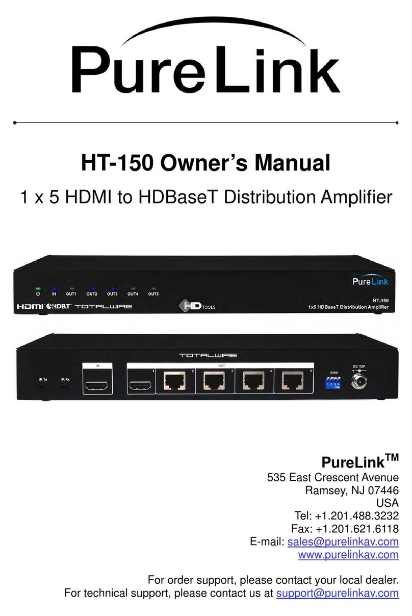 PureLink HT-150 User manual PureLink HT-150 User manual