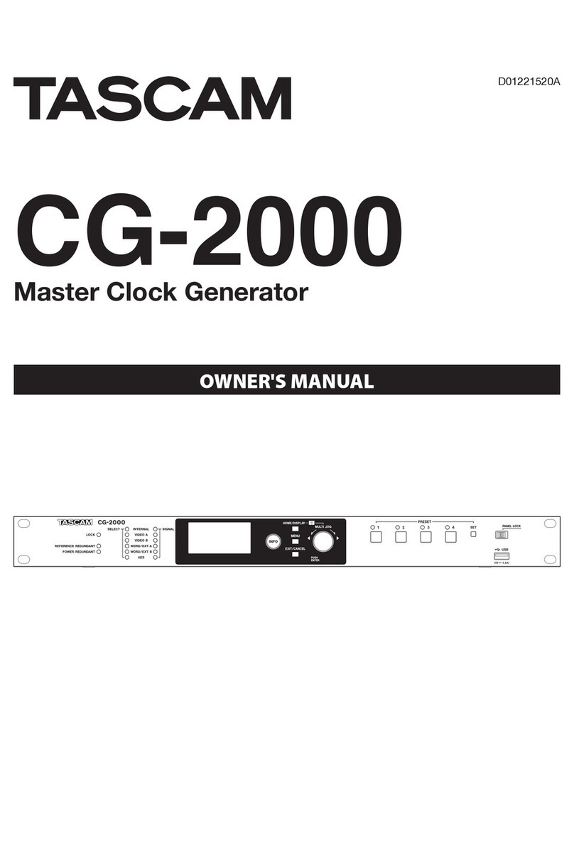 Tascam CG-2000 owner's manual