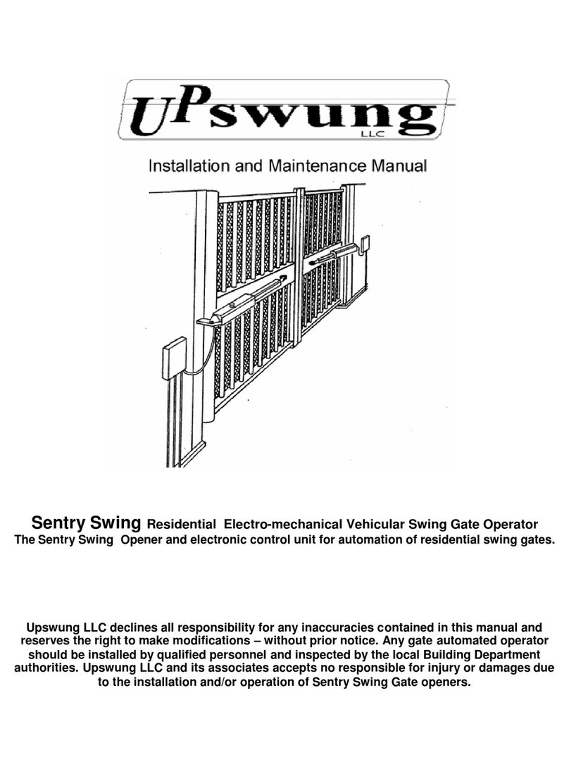 Upswung Sentry Swing Installation and maintenance manual