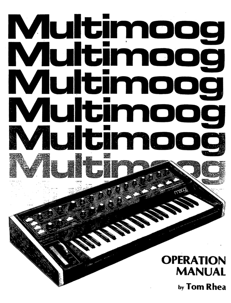 Multimoog Musical Instrument Operation manual