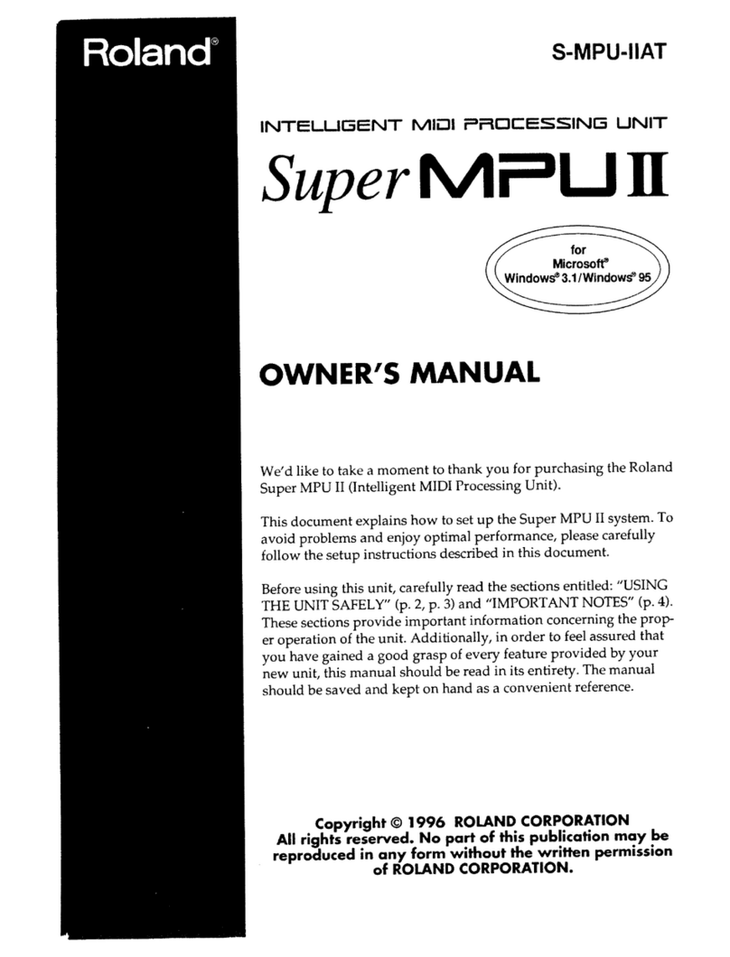 Roland Super MPUII User manual