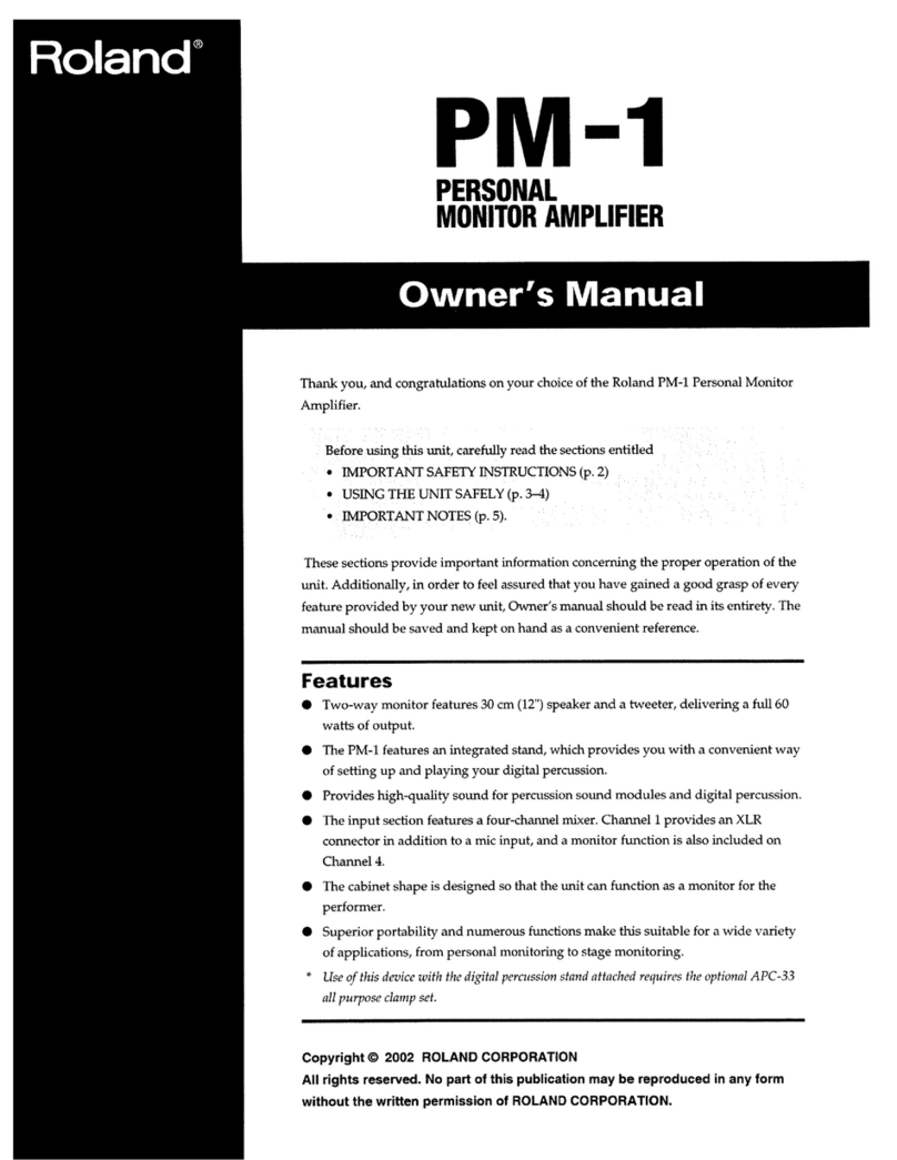 Roland PM-1 User manual