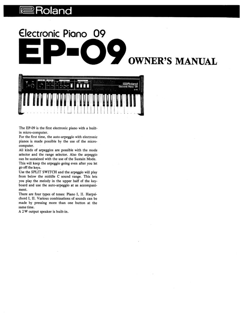 Roland EP-09 User manual Roland EP-09 User manual