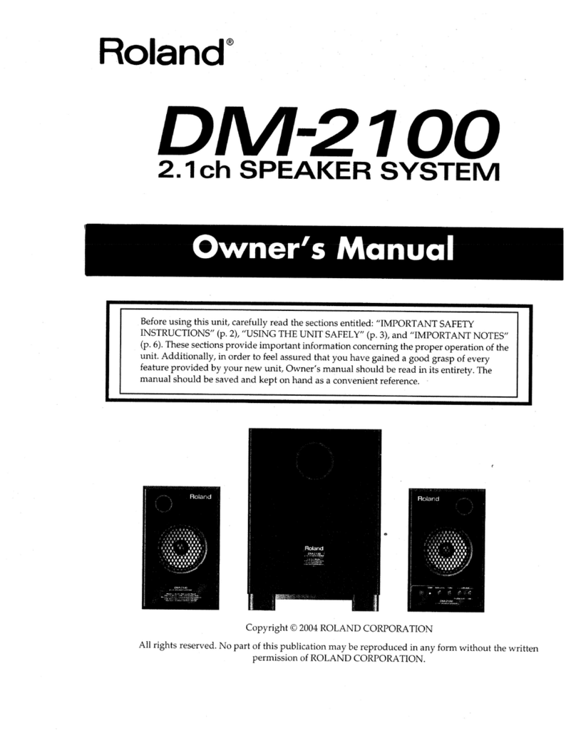Roland DM-2100 User manual