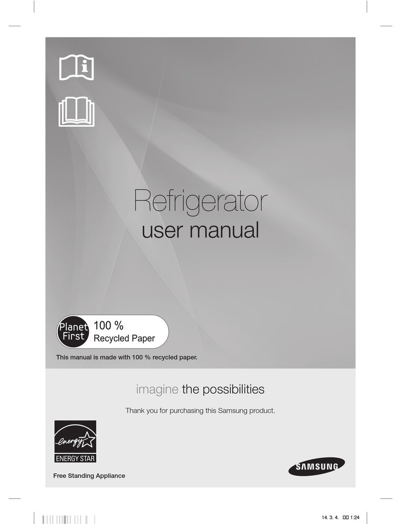 Samsung Side-By-Side Refrigerator user manual