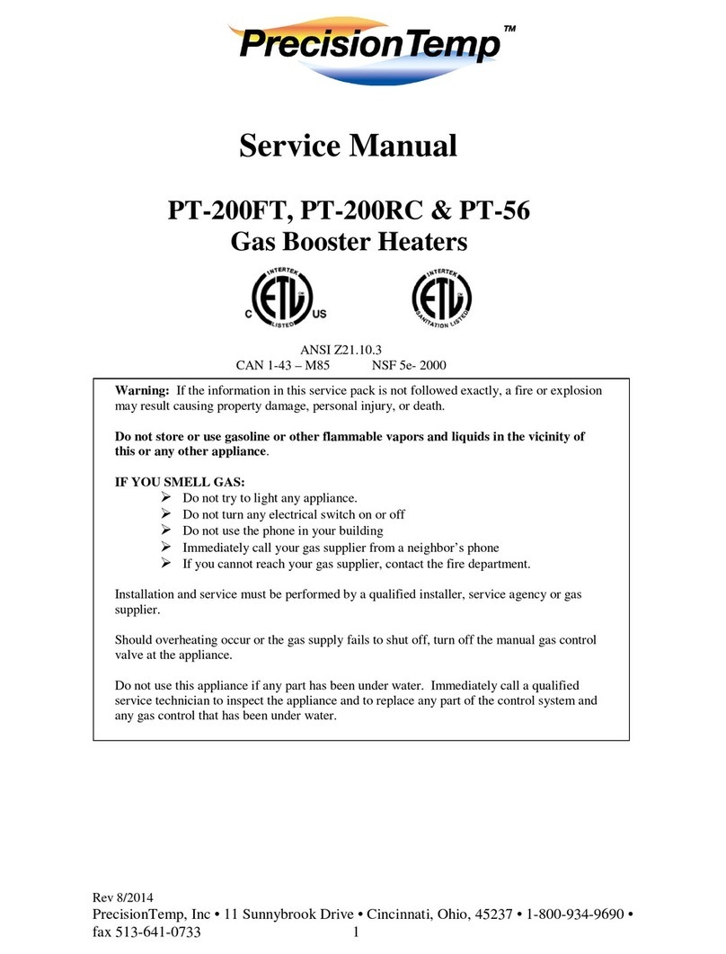 PrecisionTemp PT-200FT Service manual PrecisionTemp PT-200FT Service manual