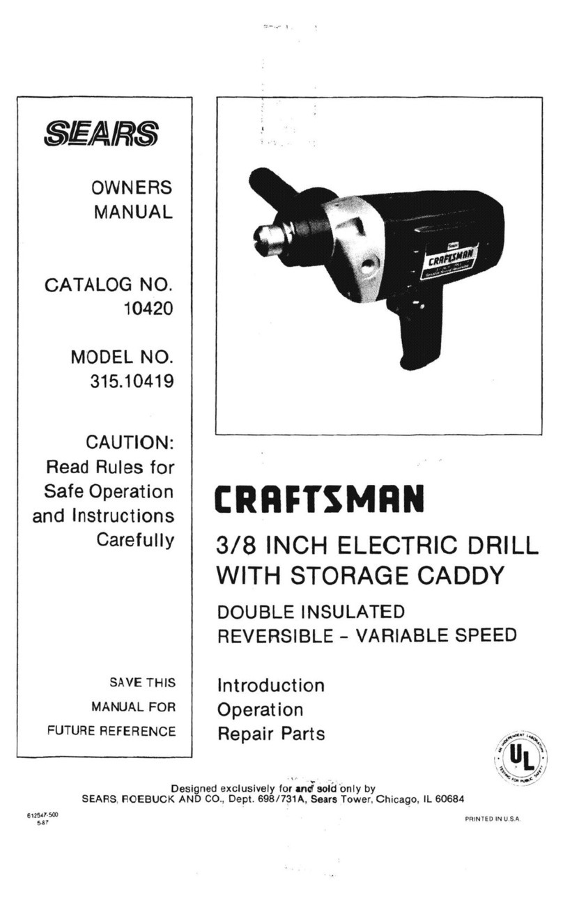 Craftsman 315.10419 User manual
