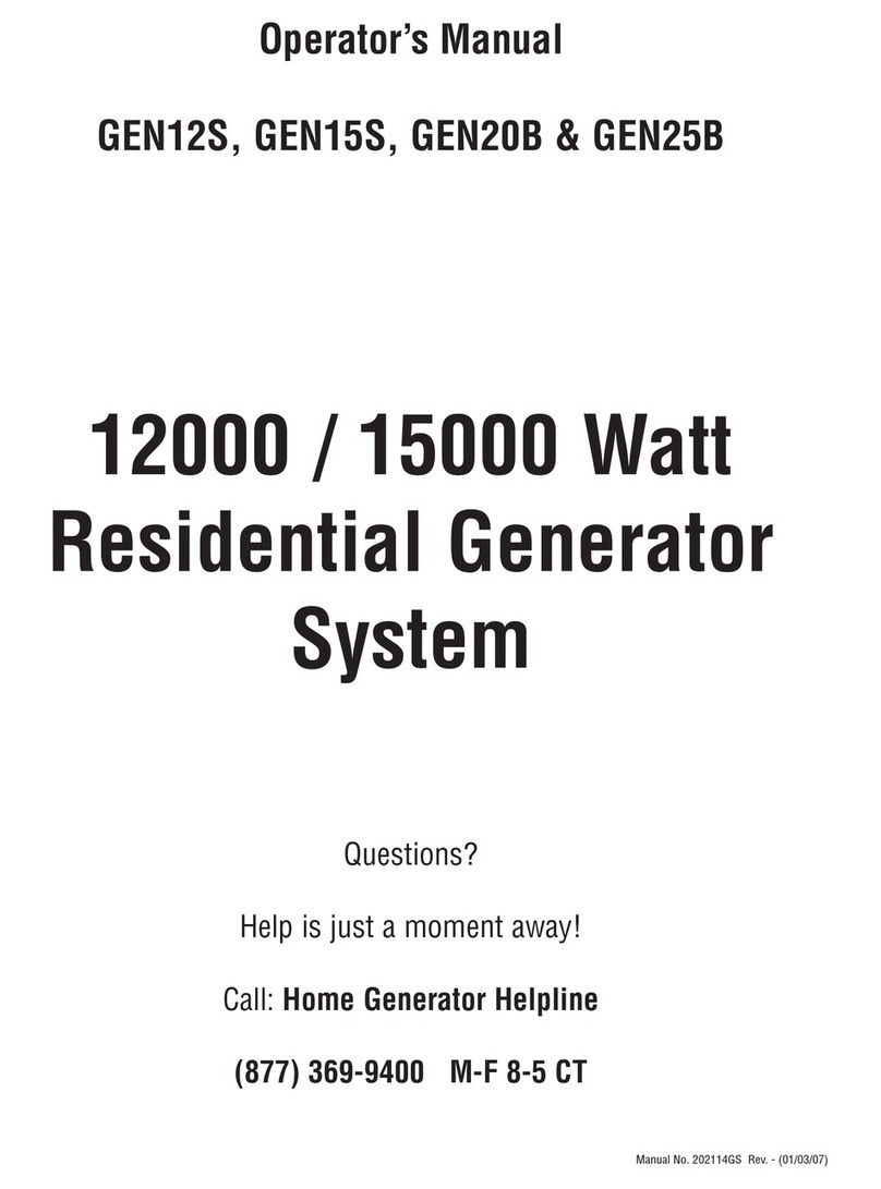 Rheem GEN-15S Operator's manual
