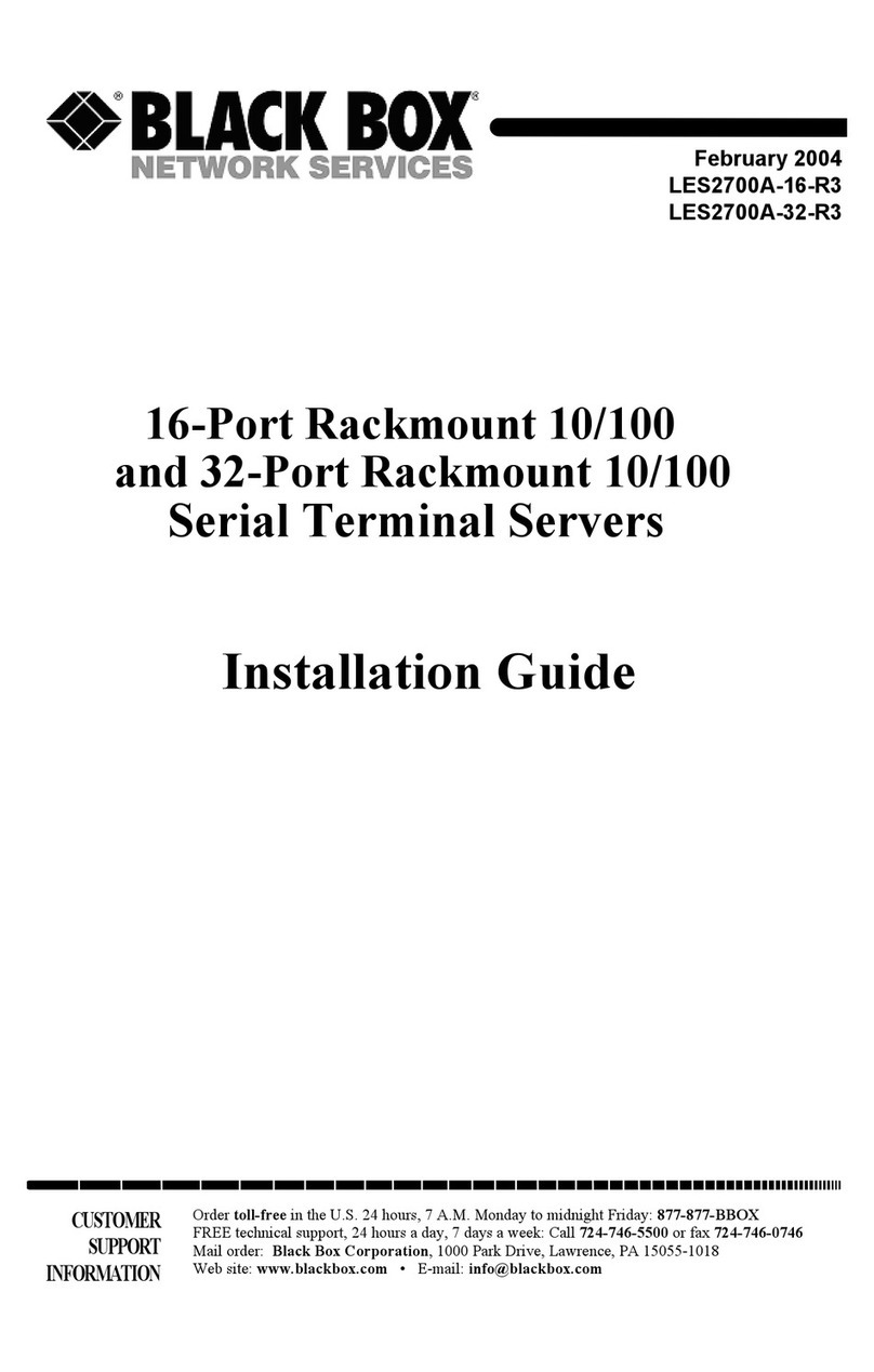 Black Box 16-Port Rackmount 10/100 User manual