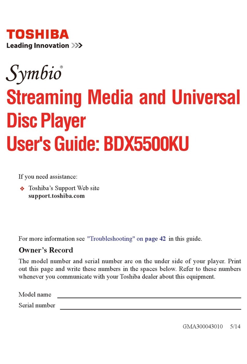 Toshiba BDX5500KU Symbio user guide