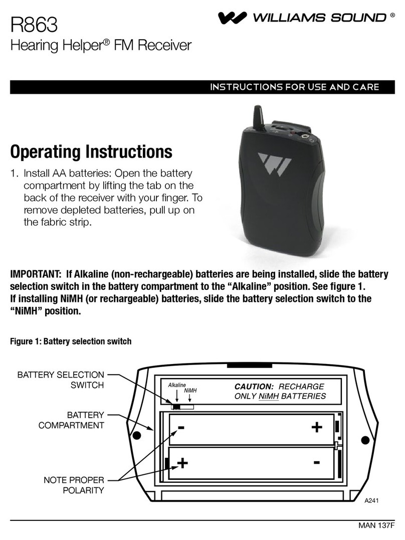Williams Sound Whisper R863 Assembly instructions
