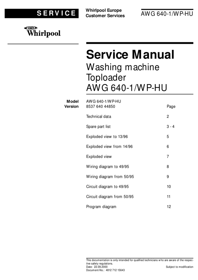 Whirlpool AWG 640-1/WP-HU Service manual