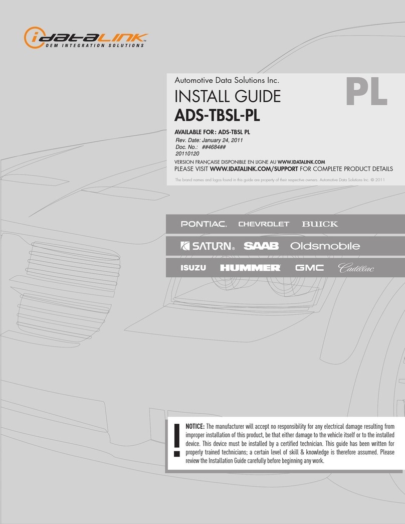 iDataLink ADS-TBSL-PL install guide