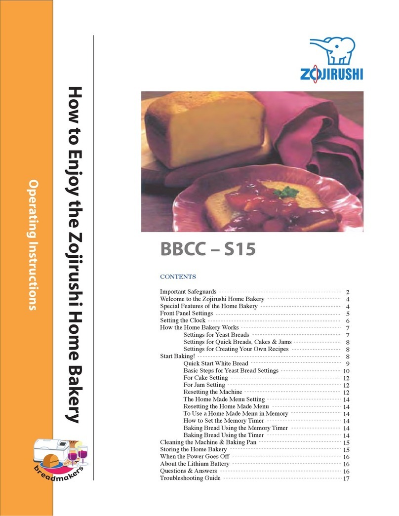 Zojirushi BBCC - S15 User manual
