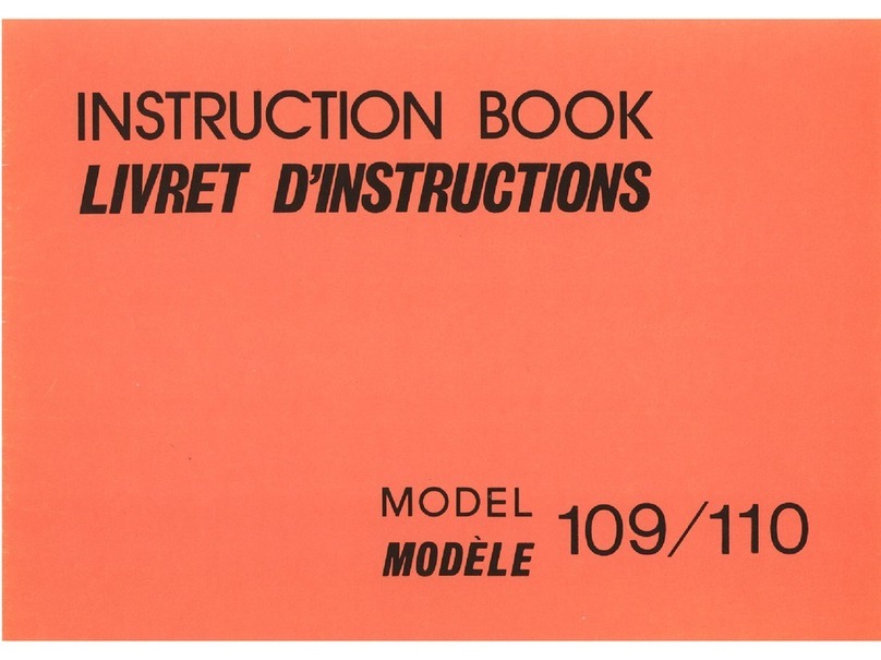 Janome 109 Instruction book