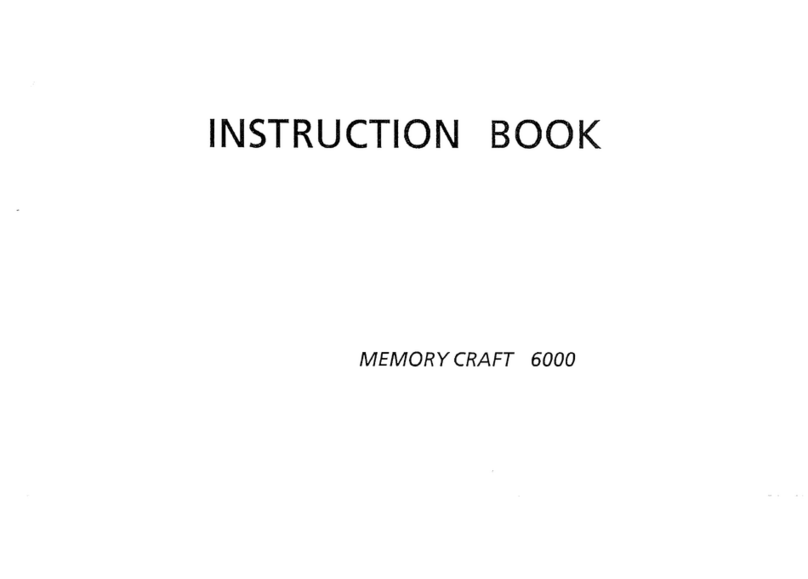 Janome memory craft 6000 Instruction book