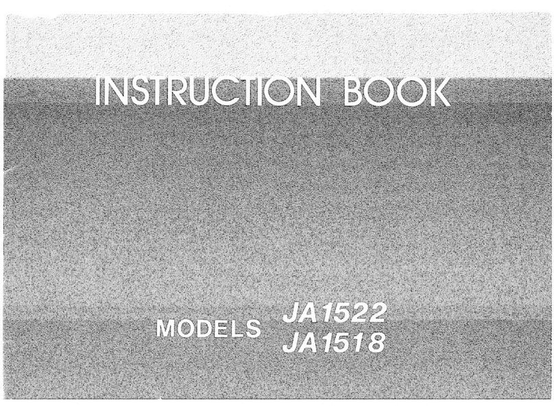 Janome JA1522 Instruction book