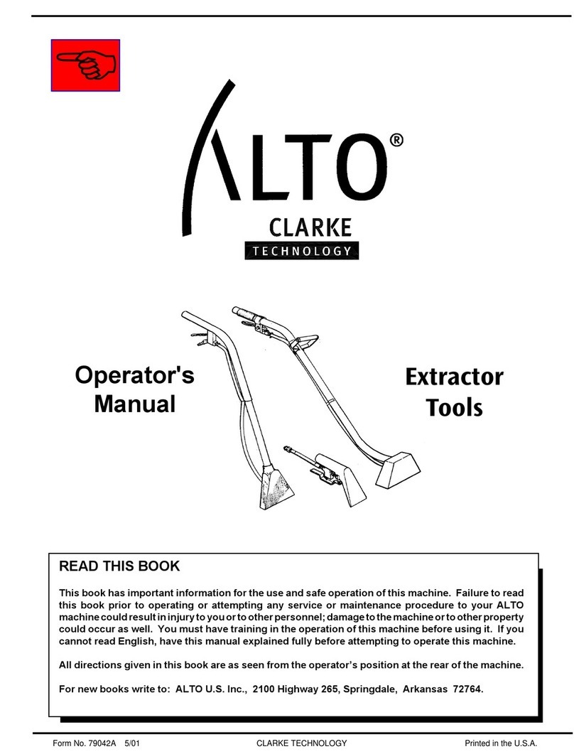 Clarke Alto Extractor Tools User manual